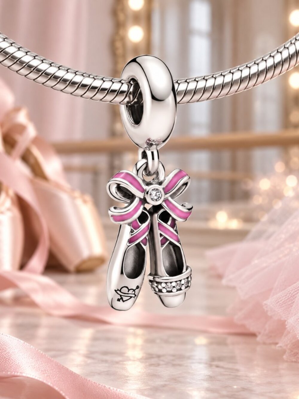 Ballet Slippers Dangle Charm